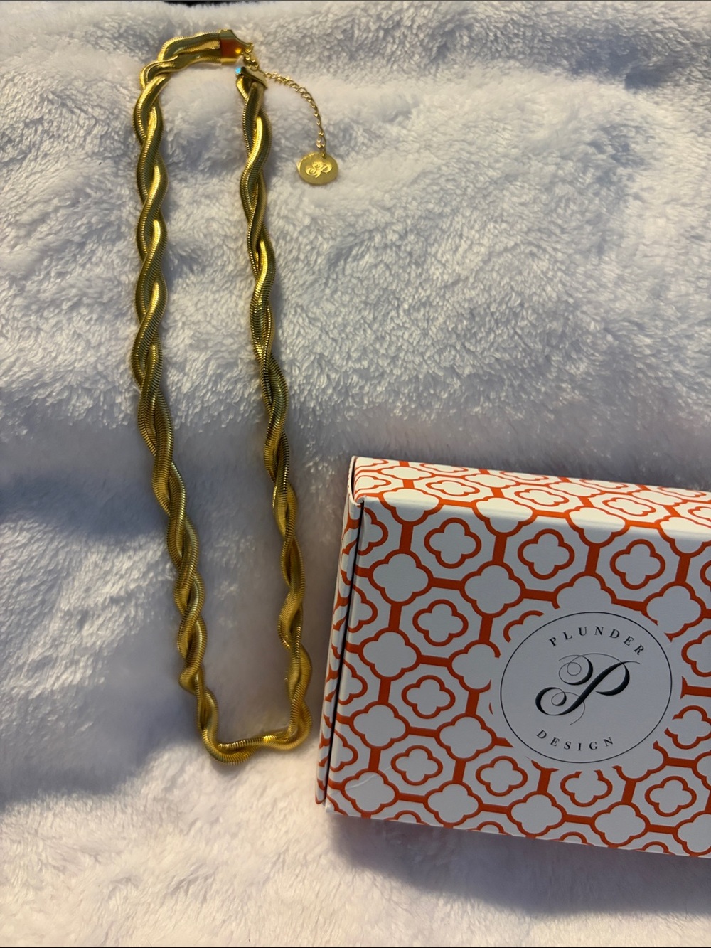 Plunder Gold Braided Mesh Necklace